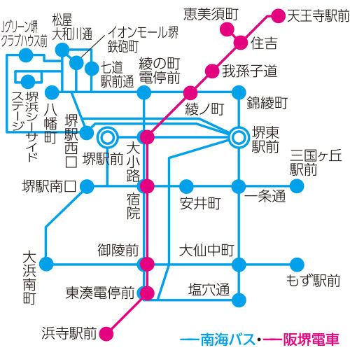 阪堺路線図