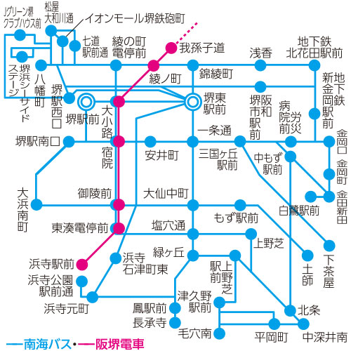 阪堺路線図